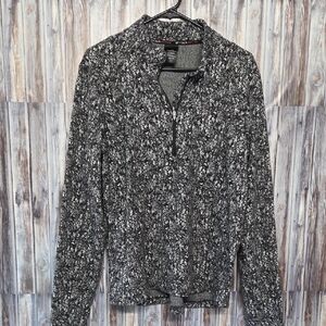Spyder Black and Gray Zip Up Sweater Size XL